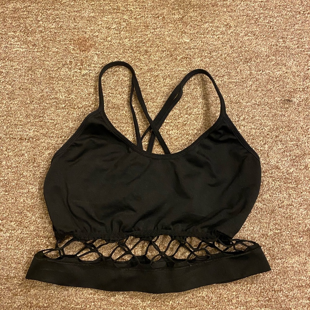 Black cropped tank top